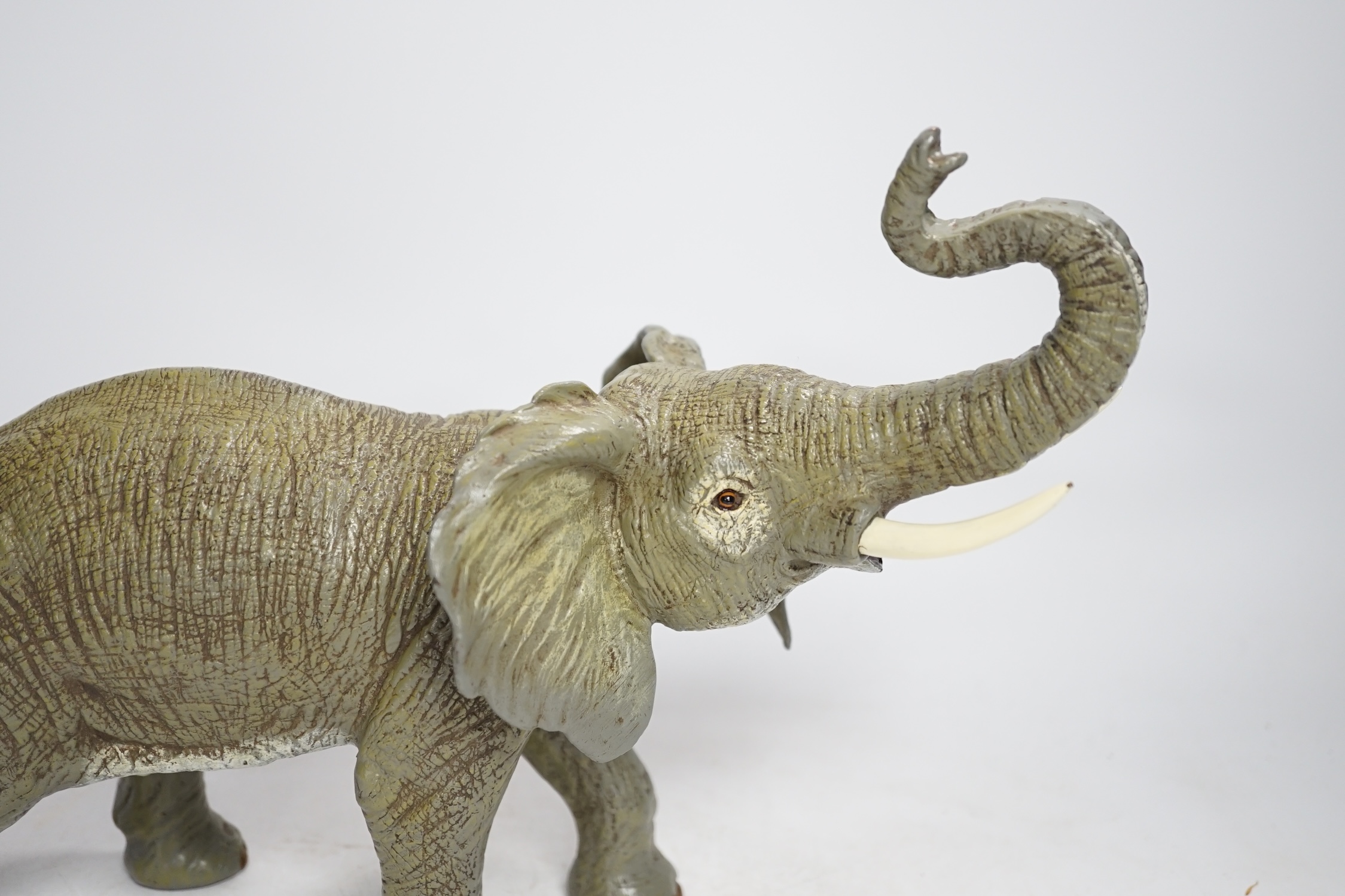A Franz Bergman style cold painted bronze elephant, 33.5cm wide. Condition - good